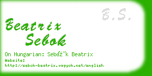 beatrix sebok business card